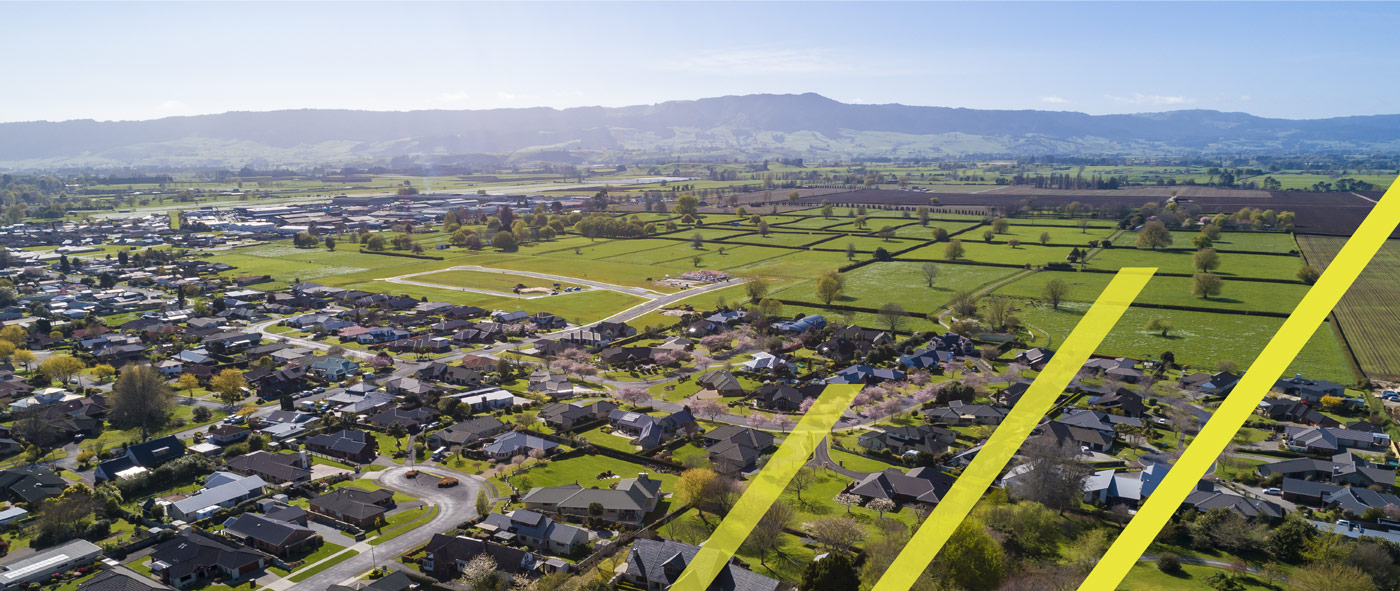 Aerial photo of a property development